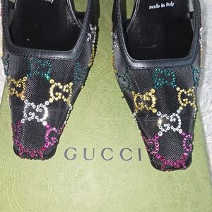 Gucci Women's Black Embellished Shoes